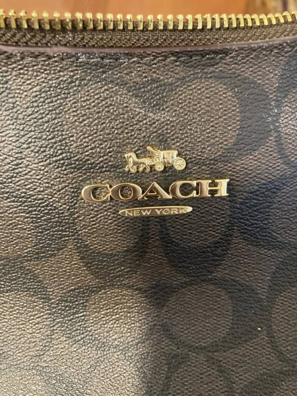 Coach brown red